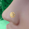 Bold & Beautiful 14K Gold Diamond Nose Piercing Screw