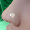 14K Gold Diamond Cluster Nose Screwwith Natural Diamonds
