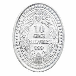 Two tone Plated Radha Krishna Devotional Silver Coin