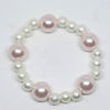 Kids baby pink Shell Pearl Necklace set in 925 Silver