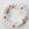 Stylish white & light pink pearl necklace set in 925 silver