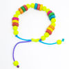 Unisex kids adjustable bracelet with neon beads