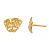 Gold plated 925 Silver Kids Funky mask studs