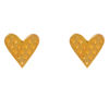 Picture of Gold plated 925 Silver checker heart studs