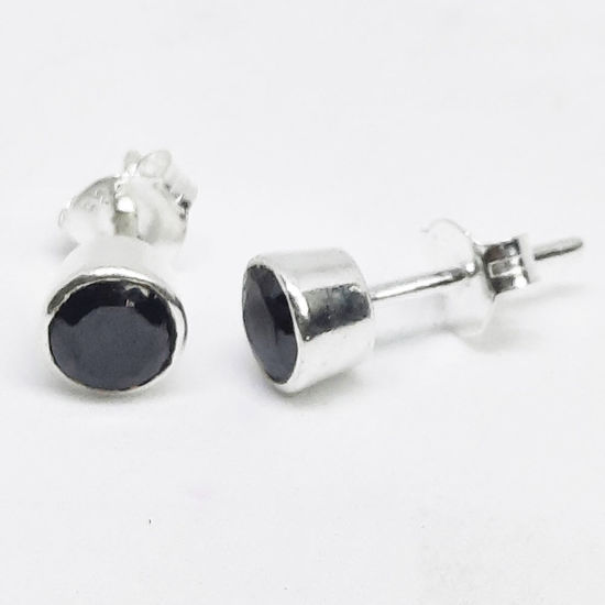 Picture of 925 Silver Girls Round studs with cubic zirconia