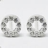 925 Silver circle studs with cubic zirconia