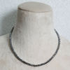 Sparkling grey bead necklace in 925 silver