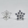 White American diamonds studded Star Shaped Flower Studs