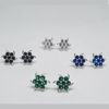 Stylilsh 925 Silver earring with green stones