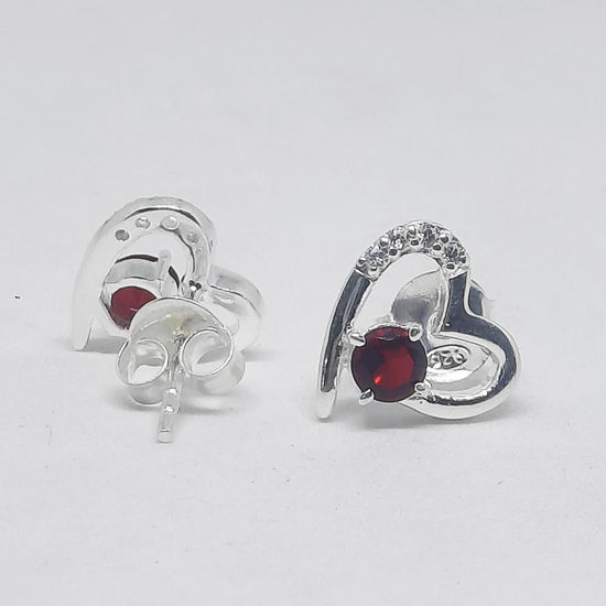 Red Heart 925 Silver Studs