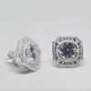 Pair of Sterling Silver Studs Adorn with American Diamonds