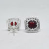 Fancy Sterling Siver Studs with Sparking Color Stones & CZ