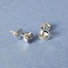 Solitaire Men's Studs in Silver